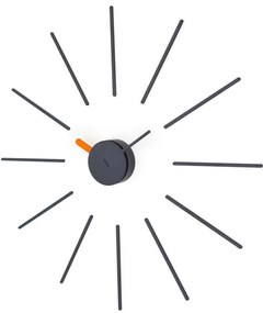 Ρολόι Τοίχου Urchin Black-Orange Klox Πλαστικό