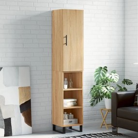 vidaXL Μπουφές Sonoma δρυς 34,5 x 34 x 180 εκ. από Επεξεργασμένο Ξύλο