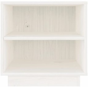 vidaXL Κομοδίνα 2 τεμ. Λευκά 40 x 34 x 40 εκ. από Μασίφ Ξύλο Πεύκου