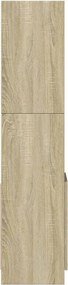 vidaXL Ντουλάπι Sonoma δρυς 92x33x140 εκ. από Επεξεργασμένο Ξύλο