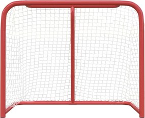 vidaXL Τέρμα Χόκεϊ Κόκκινο και Λευκό 183 x 71 x 122 εκ. από Πολυεστέρα