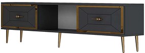 Έπιπλο Τηλεόρασης Arno 475OLV3063 150x29,6x40,6cm Anthracite-Gold