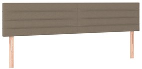 vidaXL Κρεβάτι Boxspring με Στρώμα Taupe 180x200 εκ. Υφασμάτινο