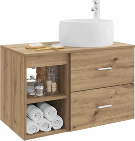 vidaXL Σετ Επίπλων Μπάνιου 2 τμχ. Artisan Δρυς Επεξεργασμένο Ξύλο
