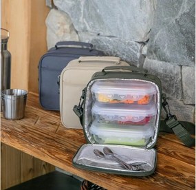 LUNCH BOXES &amp; LUNCH BAGS SET CARRYING LUNCH BOX - GREEN