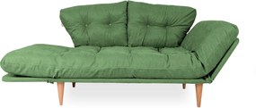 Τριθέσιος Καναπές Κρεβάτι Πράσινο BUTULA 85x200x80