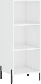 vidaXL Ντουλάπι Γυαλιστερό Λευκό 34,5 x 32,5 x 90 εκ. Επεξεργ. Ξύλο