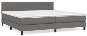 ΚΡΕΒΑΤΙ BOXSPRING ΜΕ ΣΤΡΩΜΑ ΓΚΡΙ 200X200 ΕΚ. ΣΥΝΘΕΤΙΚΟ ΔΕΡΜΑ 3141027