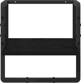 vidaXL Ράφι Τοίχου Μαύρη Οξυά 30 x 25 x 30 cm Επεξεργασμένο ξύλο