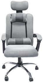 ΚΑΡΕΚΛΑ ΓΡΑΦΕΙΟΥ CRONER HM1196.02 ΓΚΡΙ MESH-ΜΕΤΑΛ.ΒΑΣΗ-NYLON ΣΚΕΛΕΤΟΣ 58x67x124Υεκ.