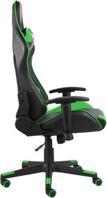 vidaXL Καρέκλα Gaming Περιστρεφόμενη Πράσινη PVC