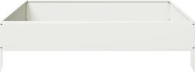vidaXL Ζαρντινιέρα Υπερυψωμένη Λευκό 100x100x26 εκ. Ατσάλι