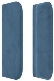 Κεφαλάρι με Πτερύγια Σκούρο Μπλε 103x16x78/88 εκ. Βελούδινο 3118814