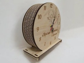 Intra απο ξύλο plywood 3mm-4mm πάχος – Επιτραπέζιο ρολόι Piggy Bank 20x25 cm INTRAVECTRY-MY543374