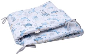 Πάντα Κούνιας Βυθός White-Blue Viopros 40x165cm 100% Cotton