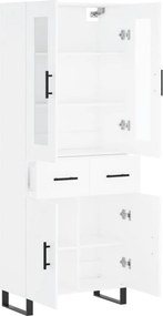 vidaXL Ντουλάπι Λευκό 69,5x34x180 εκ. από Επεξεργασμένο Ξύλο