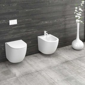 Καπάκι Αναρτώμενης Λεκάνης Milos S-LT046E-NW White Karag Plastic