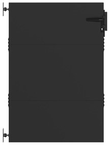 vidaXL Πύλη Κήπου Μαύρο 105 x 125 cm Ατσάλι με Επικάλυψη Πούδρας