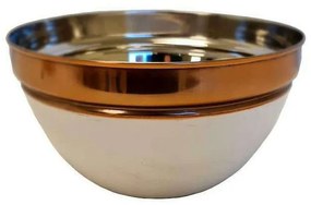 Σαλατιέρα 014.KG0312 15x8cm White-Bronze Small Metal