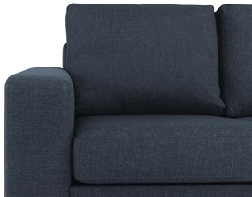 Γωνιακός Καναπές Scandinavian Choice C158, Σκούρο μπλε, Ασημί, 345x285x86cm, Πόδια: Μέταλλο | Epipla1.gr