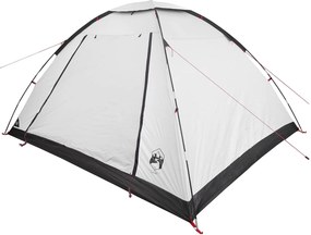 vidaXL Σκηνή Camping 6 ατόμων Λευκό Μαύρο Πολυεστέρας και Χάλυβας