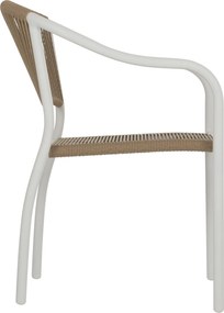 ΠΟΛΥΘΡΟΝΑ ΑΛΟΥΜΙΝΙΟΥ ΛΕΥΚΟ ΜΕ PE RATTAN WICKER HM5856.01 57x63x80Yεκ.