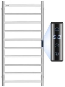 VEVOR 10 Bars Towel Warmer Rack Wall Mounted Heated Towel Rack Bathroom Silver
