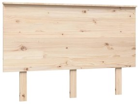 Κεφαλάρι Κρεβατιού 124x6x82,5 εκ. από Μασίφ Ξύλο Πεύκου - Καφέ