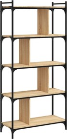vidaXL Βιβλιοθήκη 5 Επιπέδων Sonoma Δρυς 76 x 32 x 158 εκ. Επεξ. Ξύλο
