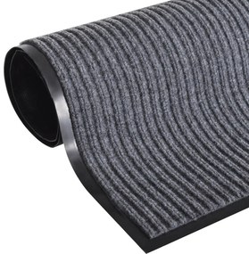 vidaXL Πατάκι Πόρτας Γκρι 90 x 60 εκ. από PVC