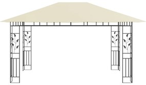 Κιόσκι με Αντικουνουπικό Δίχτυ Κρεμ 4x3x2,73 μ. 180 γρ./μ² - Κρεμ