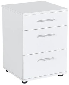 Κομοδίνο - Συρταριέρα γραφείου Trendline Megapap χρώμα λευκό 40x39x57εκ.
