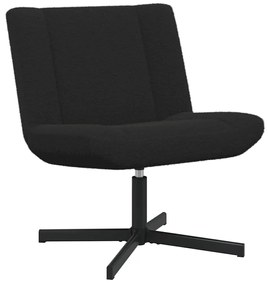 vidaXL Περιστρεφόμενη καρέκλα Μαύρο 63 x 75 x 76 εκ ύφασμα