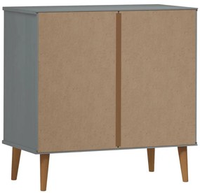 vidaXL Συρταριέρα MOLDE Γκρι 80 x 40 x 80 εκ. από Μασίφ Ξύλο Πεύκου