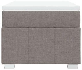 Κρεβάτι Boxspring με Στρώμα Taupe 90x200 εκ. Υφασμάτινο - Μπεζ-Γκρι