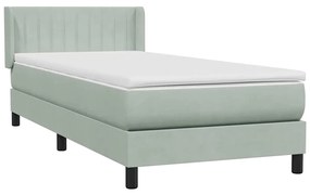 ΚΡΕΒΑΤΙ BOXSPRING ΜΕ ΣΤΡΩΜΑ ΑΝΟΙΧΤΟ ΓΚΡΙ 100X210 ΕΚ. ΒΕΛΟΥΔΙΝΟ 3318273