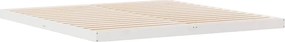 vidaXL Κρεβάτι δαπέδου Λευκό 200 x 220 cm Στερεά ξυλεία πεύκου