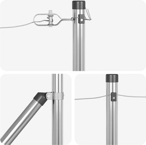 vidaXL Στύλος Περιφράξεων 52 pcs Γκρι 3,2 x 3,2 x 165 εκ