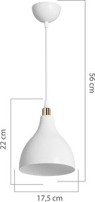 Φωτιστικό οροφής μονόφωτο Lofty pakoworld Ε27 λευκό Φ18x22εκ