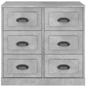 vidaXL Μπουφές Γκρι Σκυροδέματος 70x35,5x67,5 εκ. Επεξεργασμένο Ξύλο