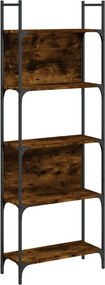 vidaXL Βιβλιοθήκη 5 Επιπέδων Καπν. Δρυς 60,5x24x166,5εκ. Επεξεργ. Ξύλο