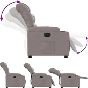 vidaXL Πολυθρόνα Ανακλινόμενη Taupe Υφασμάτινη