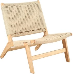 Πολυθρόνα Nextdeco Bogdan δέρμα και ξύλο Υ73,5x65,5x81εκ.
