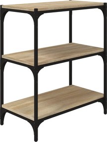 vidaXL Βιβλιοθήκη Sonoma Δρυς 60x33x70,5 εκ. Επεξεργ. Ξύλο &amp; Ατσάλι