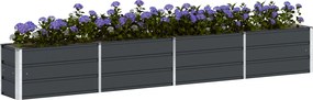 vidaXL Γλάστρα Ανθρακί 320 x 40 x 45 cm Ατσάλι