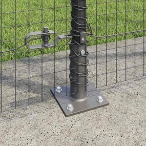 vidaXL 10 x 1,5 m PVC-Επικαλυμμένο Ατσάλι Γκρι Δίχτυ