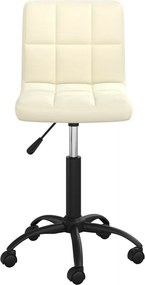 vidaXL Καρέκλα Γραφείου Περιστρεφόμενη Κρεμ Βελούδινη