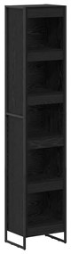 vidaXL Βιβλιοθήκη Μαύρη Οξυά 80 x 30 x 155 εκ Επεξεργασμένο ξύλο