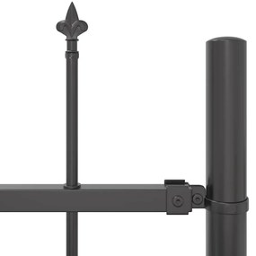 vidaXL Φράχτης Κήπου 9 pcs Γκρι 15,3 x 1,5 μ Ατσάλι με Πούδρα