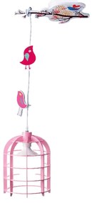 Φωτιστικό Οροφής MD150411P Pink Plastic,Mdf